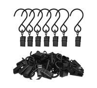 50PCS Stainless Steel S Hooks Curtain Clips, Hanging Lights Clips, Hangers Gutter Photo, Art Display,3 Inch Long