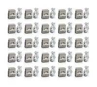 50Pcs Stainless Steel Solar Cable Clip/Clamp for 2 Solar Cable Wire Installation Double Wire Clips Clips Panel Fastener Clamp