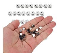 50Pcs Stainless Steel Spacer Beads Square Loose 6x6x2mm, Seamless Metal Beads for DIY Necklace Bracelet Jewelry Making Water Proof Smooth Surface Craft Supplies