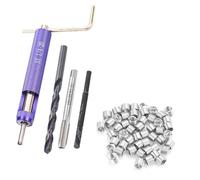 50Pcs Stainless Steel Thread Insert Set, 1/4-20UNC Helical Coil Insert Kit with Tap, Drill Bit, Installation Tool and Breaker for Aluminum Magnesium Repair