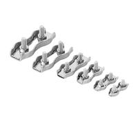 50pcs Stainless Steel Wire Rope Clamps Double Post Bolt Cable Locks M2-M8