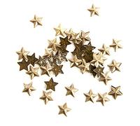 50Pcs Star Prism Iron on Hot Fix Studs Rivet Snap for Art & Crafts Projects Leather Work Jacket Decoration DIY (Bronze, 8mm)