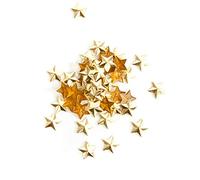 50Pcs Star Prism Iron on Hot Fix Studs Rivet Snap for Art & Crafts Projects Leather Work Jacket Decoration DIY (Gold, 8mm)