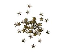50Pcs Star Prism Iron on Hot Fix Studs Rivet Snap for Art & Crafts Projects Leather Work Jacket Decoration DIY (Gun Metal, 8mm)
