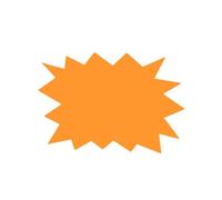 50Pcs Starburst Signs Fluorescent Price Signs, Star Shape Signs Price Eye-catching, Retail Store Price Label Garage Sale Supplies Tags for Store Shop, Orange