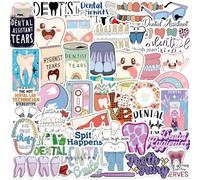 50PCS Stickers for Dentist,Doctor Stickers,Teens Boys and Girls Sticker Pack Vinyl Skateboard Guitar Door Laptop Luggage Car Bike Water Bottle Birthday Party Supplies Stickers