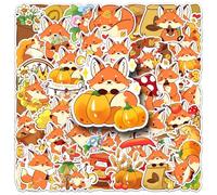 50PCS Stickers for Fox,Fox Stickers,Teens Boys and Girls Sticker Pack Vinyl Skateboard Guitar Door Laptop Luggage Car Bike Water Bottle Birthday Party Supplies Stickers