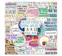 50PCS Stickers for Mental Health,Mental Health Stickers,Teens Boys and Girls Sticker Pack Vinyl Skateboard Guitar Door Laptop Luggage Car Bike Water Bottle Birthday Party Supplies Stickers