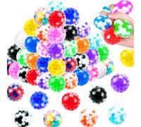 50Pcs Stress Balls, Squeeze Toys Bulk, Small Sensory Balls for Adults Stress Relief, Classroom Prizes, Easter Party Favors, Christmas Goodie Bag Stuffers, Birthday Gifts