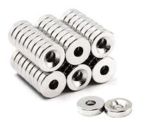 50pcs Strong Neodymium Round Magnets, For Arts, Crafts, Hobbies - Whiteboard, Fridge, Office - 10mm x 3mm Hole x 3mm Thickness