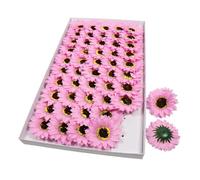 50PCS Sunflower Soap Flowers, Artificial Sunflower Bath Petals, Gift Boxed Soap Roses for Bath, Wedding, Birthday, Mother's Day, Valentine's Day, Home Decor (A02)