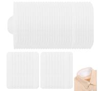 50Pcs Sweat Pads for Collar Protectors, Disposable Self-Adhesive Grime Side Lining for Men Women Invisible Liner Patch for Hats Shirt Cuff Men Women Dress Shirts Helmet Golf Caps Summer