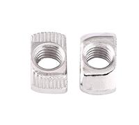 50pcs T-Nut Hammer Head Nut M6 Galvanised Silver Carbon Steel Fastener Aluminium Profile Extrusion Slot