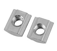 50pcs T-Slot Nuts Nickel Coated Carbon Steel Sliding T Slot Nuts for Aluminum Profile Accessories(M5)