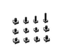 50pcs Tact Push Button Switch 12V Copper 4Pin SMD Mi cro Switch 6X6X5 4.3 5 5.5 6 7 8 9 10 11 12 13 15MM TV Toys Home Use Button(6x6x5)