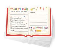 50Pcs Teacher Mail Notes to Parents, Happy Mail from Teacher, Brag Cards for Students Behavior Classroom Must Haves to Send Home for Preschool Kindergarten Elementary School Supplies (Book)