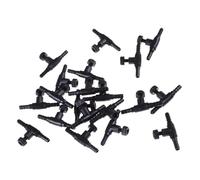 50Pcs Technology 4mm Aquarium Fish Tank Adjust Air Line Tubing Volume Flow Control Valves(Black)