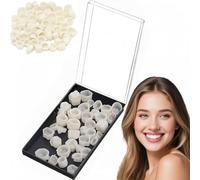 50PCS Temporary Crown Kit for Teeth Revitalize,Dental Temporary Tooth Cap Crown Veneers,Filler for Missing Broken Teeth,Oral Care for Temporary Crown,Tooth Repair Kit,False Tooth Dental Revitalize