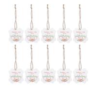 50pcs Thank You Antler Printed Paper Hangtags with String | Easy to Tie, English Lettering and Flower Detail, Suitable for Favour Boxes, Bottles, Parties and Retail Packaging