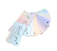 50pcs Thank You Cards Small Postcards for Orders with Beautiful Colours Lightweight and Portable Coated Paper Cards for Small Business Customer Appreciation