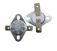 50PCS Thermostat KSD302/KSD301 40-300C 16A250V Ceramics 40C 60C80C 100C 120C 150C 200C 250C 300C 350degrees Normally Closed Open(NO-16A-Bend foot,175C)
