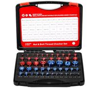 50pcs Thread Checker, Nut and Bolt Thread Gauge Kit 27 Inch & 23 Metric Bolt and Nut Identifier Size Finder and identifier for Narrow and Tricky Area