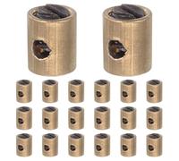 50pcs Throttle Cable Barrel Ferrule for Go Karts and Quad Bikes | Metal Golden Finish, Four Wheeled Vehicle Fit, Cable End Stop, Consistent Control Response