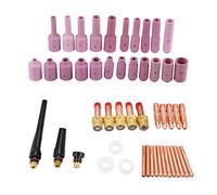 50pcs TIG Welding Torch Consumables Set, Replacement Parts for WP - 17 WP - 18 WP - 26 Torch, Ceramic Gas Nozzles and Accessories Kit for Professional Welding Projects