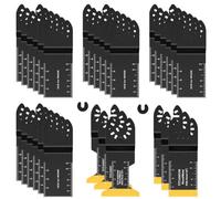 50PCS Titanium Oscillating Tool Blades for Wood & Plastics Metal Cutting | Multi Tool Blades Set,Quick Release Oscillating Tool Accessories Compatible with DeWalt Ryobi Dremel & More