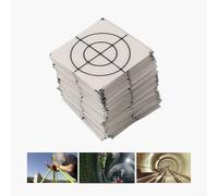 50pcs Total Station Reflector Silver Reflective Target for Precise Measurement in Surveying and Construction, 2x2cm to 6x6cm Acrylic(2X2cm)