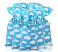 50pcs Toy Sweets Gift Party Bags, Blue Sky Empty Gift Sweets Bags, Story Sweets Bags for Girl Boy Birthday Party Favors, White Clouds Small Candy Bags for Birthday Christmas Halloween Party Decoration