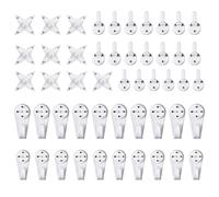 50Pcs Traceless Photo Hook Picture Hanging Hooks No Nails Hooks Photo Frame Hanger Hook White Non-Trace Hard Wall Hanger Hook Picture Hooks No Nails for Hanging Frames on Hardwall Drywall Plasterboard