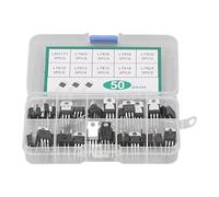 50Pcs Transistor Kit to 220 Series LM317T L7805 L7806 L7808 L7809 L7810 L7812 L7815 L7818 L7824 10 Values Assortment