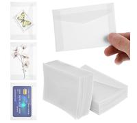 50pcs Translucent Glassine Envelopes Clear Envelopes 3.94×2.75 Inch Clear Lottery Tickets Envelope for Stamps Collecting Invitations Seeds Coin Craft Project