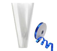 50Pcs Transparent Flower Packaging Bags Clear Flower Bouquet Bags Rose Packaging Bag Plastic Wrapping Transparent Cellophane Gift Wrap Cellophane