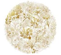 50PCS Transparent Golden Plant Stickers for Water Bottle,Car,Laptop,Skateboard,Luggage,Scrapbook,Helmet,Bike,Cute Flower Waterproof Vinyl Decal,Teens Adult Sticker,Cartoon Aesthetic Graffiti Sticker