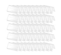 50PCS Transparent Label Holder,4x2cm Mini Acrylic Sign Holder Clear Tag Label Display Stand Small Name Card Rack