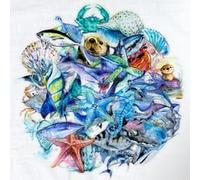 50PCS Transparent Marine Life Stickers for Skateboard,Scrapbook,Laptop,Luggage,Water Bottle,Cute Sea Animal Waterproof Vinyl Decals,Girls Adults Sticker,Ocean Cartoon Aesthetic Graffiti Decals