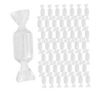 50Pcs Travel Jewelry Box, Candy Shaped Mini Jewelry Travel Case Clear Plastic Earring Organizers for New Year Valentine's Day Present Decoration| Case