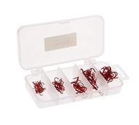 50pcs Treble Hooks High Carbon Steel Barbed Fishing Hook with Tackle Box