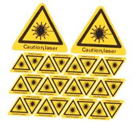 50pcs Triangle Warning Stickers Caution Sticker Laser Security Sign