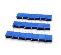 50pcs Triode Adjustable Resistor Trimmer Potentiometer 3296W 50 100 200 500 1K 2K 5K 10K 20K 50K 100K 200K 500K 1M Ohm 103 BIANMTSW(10K Ohm)