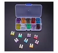 50PCS Truck SUV Car Fuses 3A 5A 7. 10A 15A 20A 25A 30A 35A 40A Amp with Box Clip Assortment Auto Blade Type Fuse Set