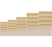 50pcs Twist Drill Bit Set 1mm,1.5mm,2mm,2.5mm,3mm Drill Bit Set Titanium Metal Drill Hand Twist Drill Micro Drill Sets Tools Professional Drill Bit for Wood,Metal,Glass,Accessories for Power Tools