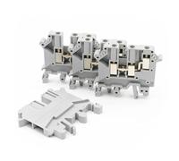 50Pcs UK 5 Twin 800V 40A 24-10AWG DIN Rail Terminal Block Twin-Level Spring Clamp Nylon PA66 for Industrial Control Panels