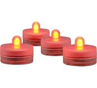 50pcs Underwater LED Flameless LED Candle Battery Operated Tealight Submersible Decorative Lights for Wedding Party Event Candle Aquarium Light Christmas Halloween Light (red)