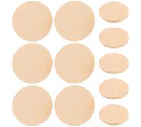 50pcs Unfinished Round Wood Cutout, 5mm Blank Disc for DIY Crafts | Smooth Khaki Finish, Hand-drawn Decoration, Christmas Projects, Interior Display, Wooden Craft Supply