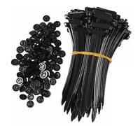 50Pcs Universal Cable Tie Buckle Kit,Self-Locking Nylon Zip Ties Holder Clips for Automotive Repair,Multi-Purpose Black Cable Ties & Tie Wraps for Quick Fastening,Widely Applicable,Excellent Material