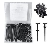 50PCS Universal Nylon Cable Tie Buckles with Storage Box - Self-Locking Cable Tie Buckle Clips for Car Mudguards, Bumper - Nylon Universal Cable Ttie Buckle for Motorcycle & Vehicle Repair