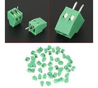 50pcs Universal Screw Terminal Block Connector, 2 Pin 2.54mm Pitch Green PCB, Ideal for Electrical Accessories